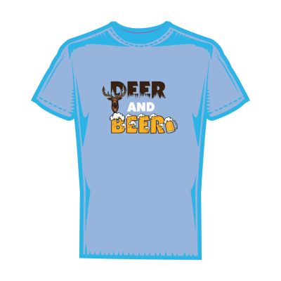 Мъжка тениска deer and beer
