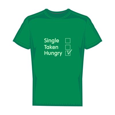 Мъжка тениска single taken hungry