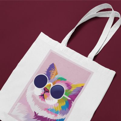 Еко чанта pop art cool cat