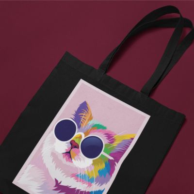 Еко чанта pop art cool cat