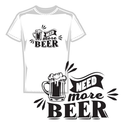 Мъжка тениска need more beer