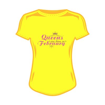 Дамска тениска queen's are born in february