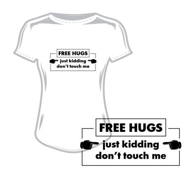 Дамска тениска free hugs