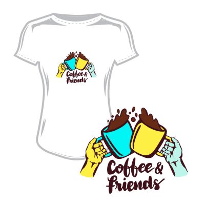 Дамска тениска coffee and friends