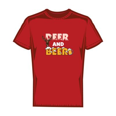 Мъжка тениска deer and beer