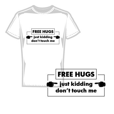 Мъжка тениска free hugs