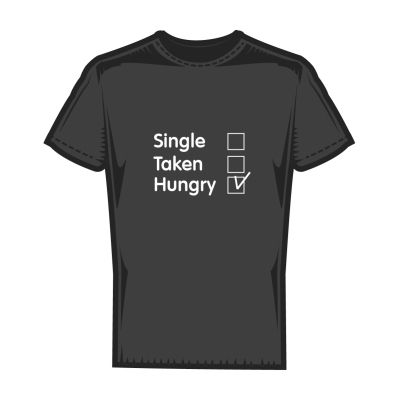 Мъжка тениска single taken hungry