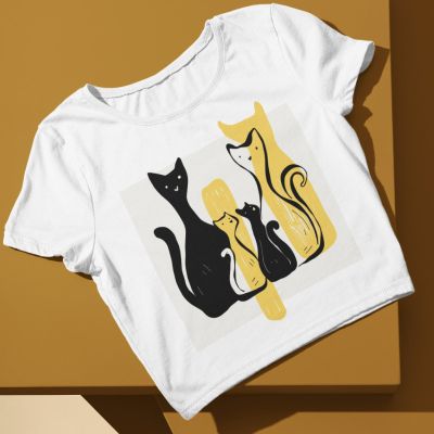 Дамска тениска black cats
