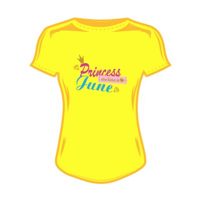 Дамска тениска princess are born in june