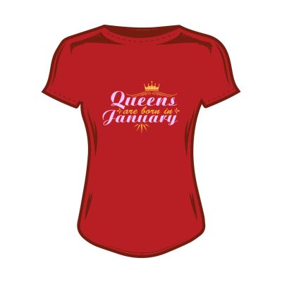 Дамска тениска queen's are born in january