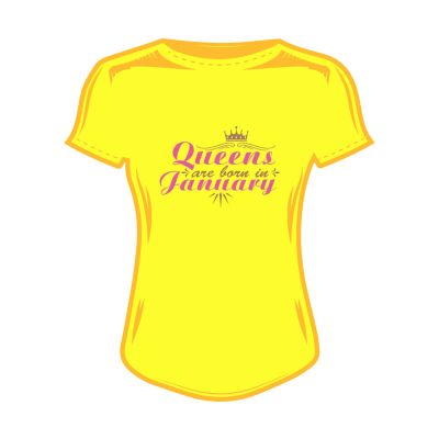 Дамска тениска queen's are born in january