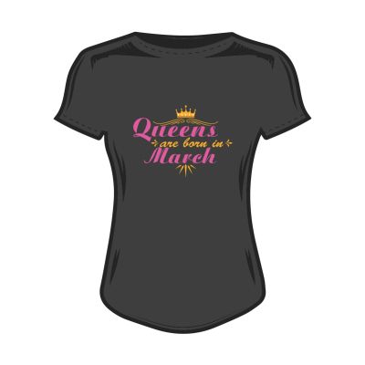 Дамска тениска queen's are born in march
