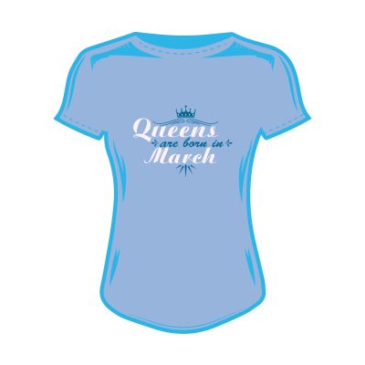 Дамска тениска queen's are born in march