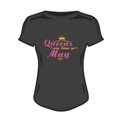 Дамска тениска queen's are born in may