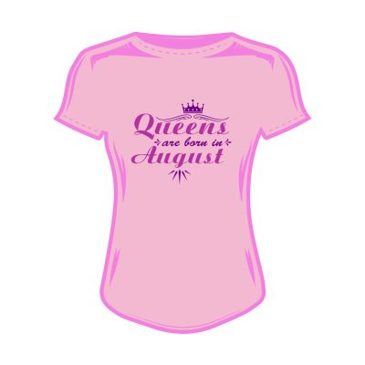 Дамска тениска queen's are born in august