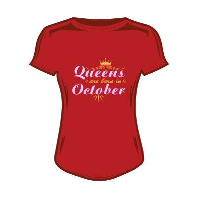 Дамска тениска queen's are born in october